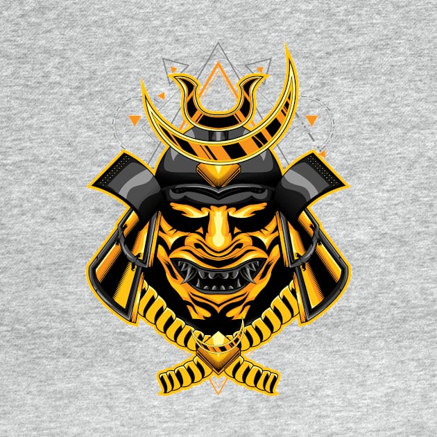 samurai mask vector by SHINIGAMII